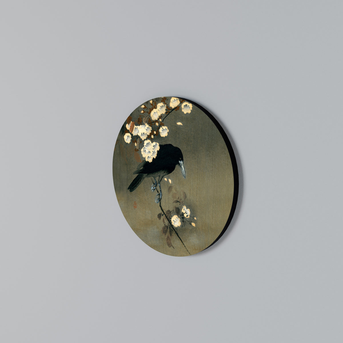 PETALS AND CROWS Στρογγυλός πίνακας ζωγραφικής