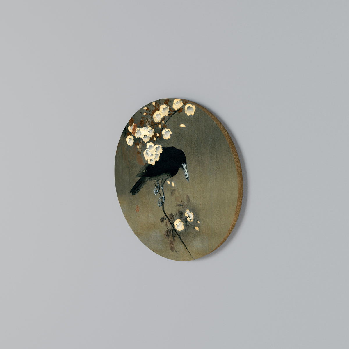 PETALS AND CROWS Στρογγυλός πίνακας ζωγραφικής