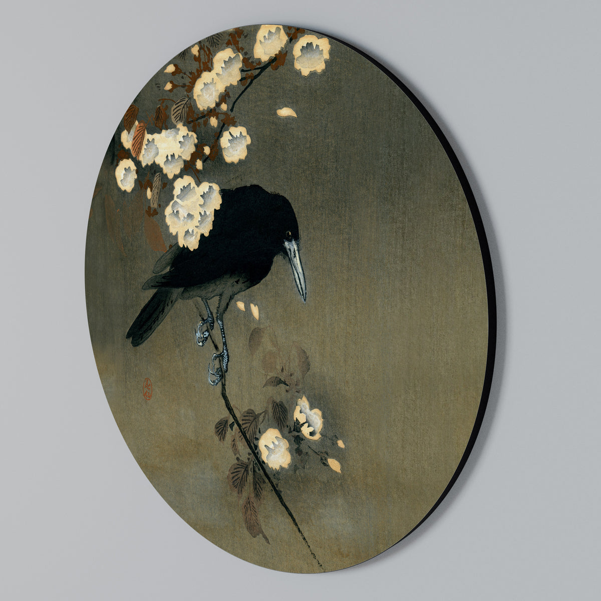 PETALS AND CROWS Στρογγυλός πίνακας ζωγραφικής