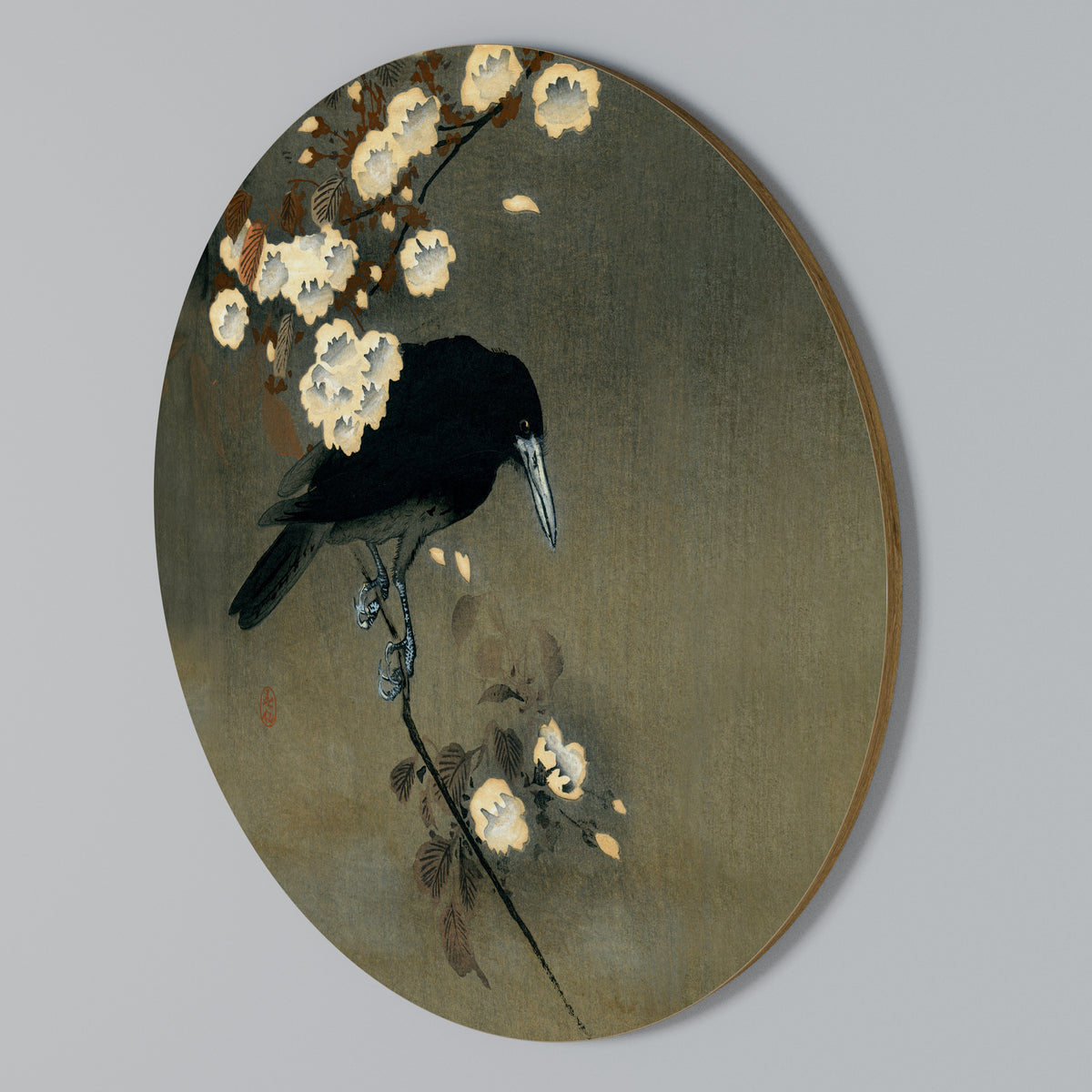 PETALS AND CROWS Στρογγυλός πίνακας ζωγραφικής