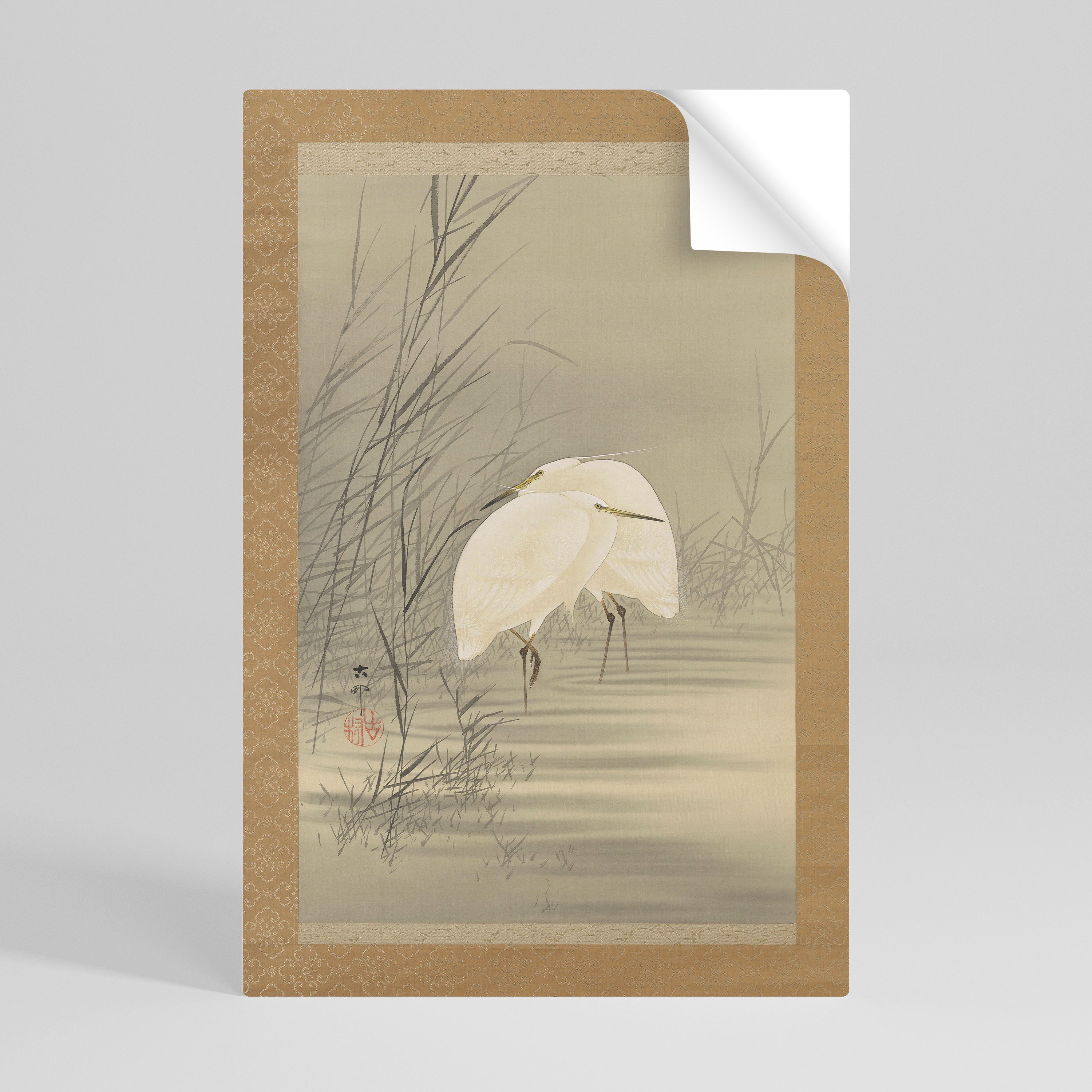 ZILVERREIGERS IN MOERAS Selbstklebendes Poster - Hochformat