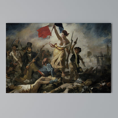 LIBERTY LEADING THE PEOPLE Cuadro en lienzo horizontal