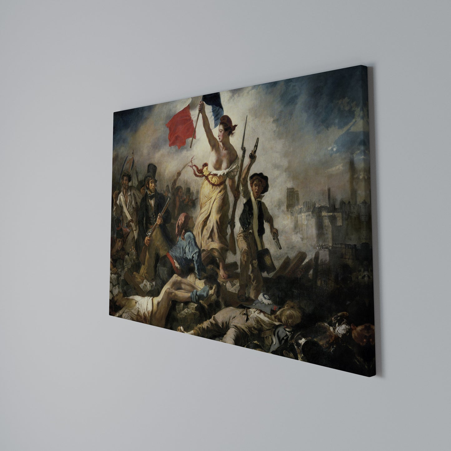 LIBERTY LEADING THE PEOPLE Cuadro en lienzo horizontal