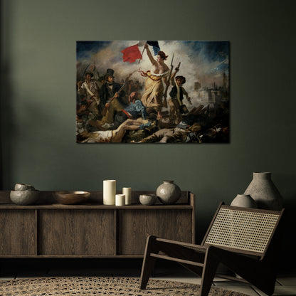 LIBERTY LEADING THE PEOPLE Cuadro en lienzo horizontal