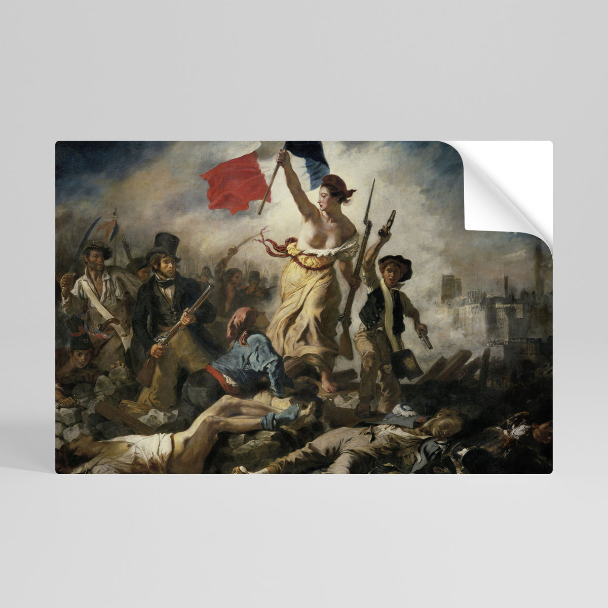 LIBERTY LEADING THE PEOPLE Αυτοκόλλητη Αφίσα οριζόντια
