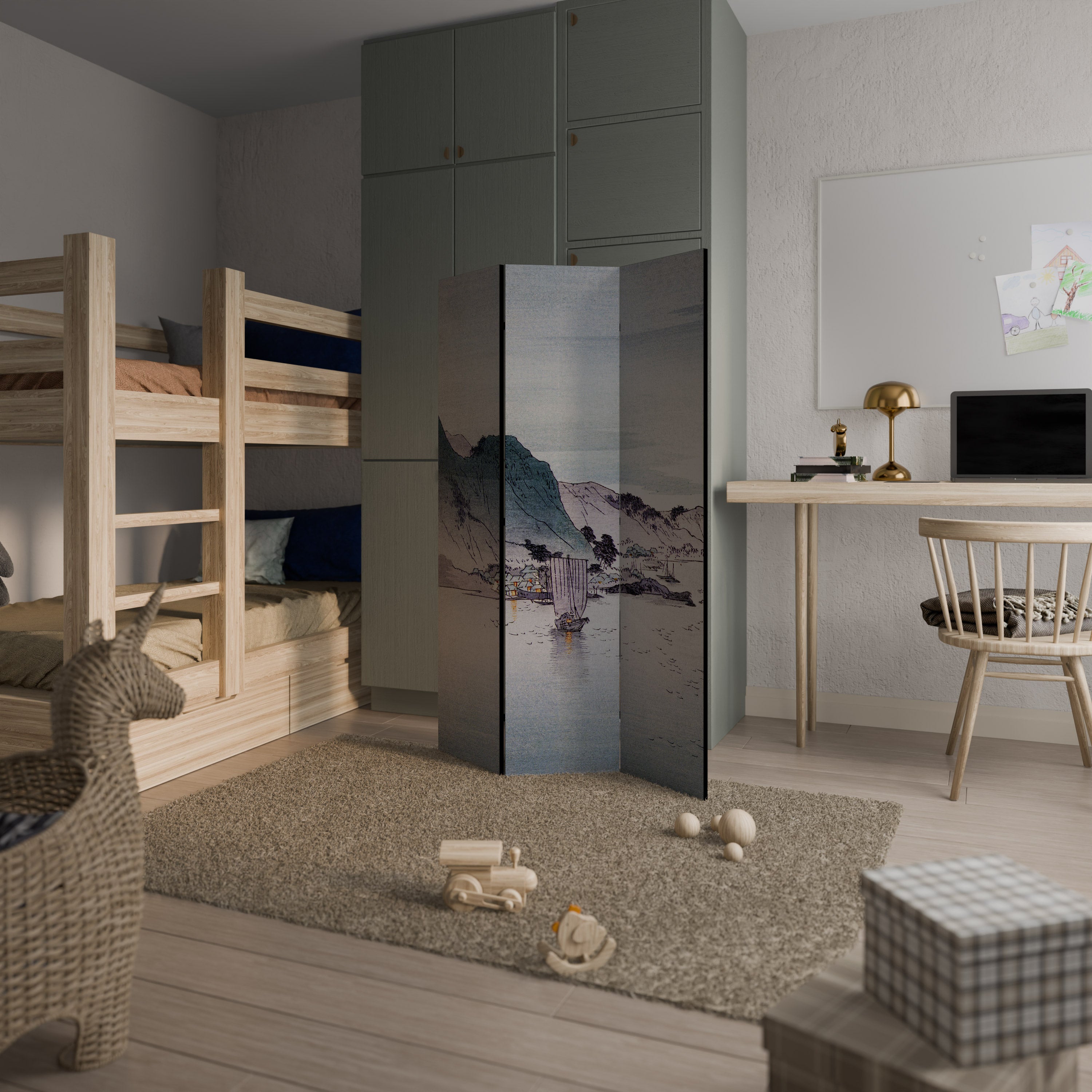 YĹŞGURE NO HANSEN Dekorativ rumsavdelare – 3 paneler