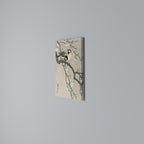 TITS ON CHERRY BRANCH Vertical Canvas Print