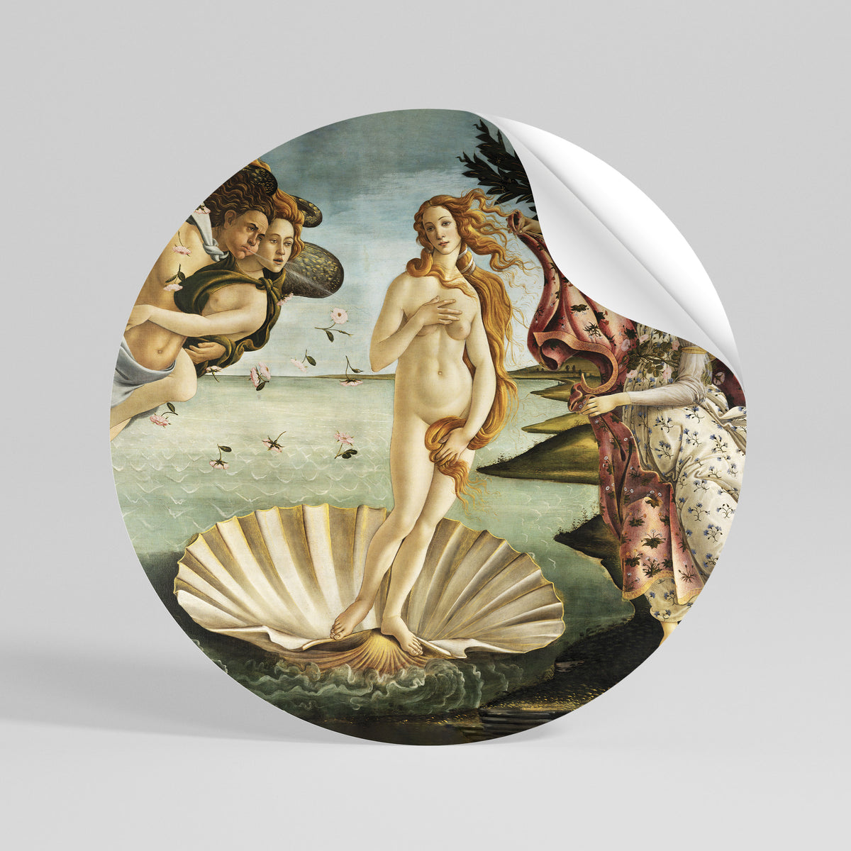 DIVINE BIRTH OF BEAUTY Adesivo rotondo riposizionabile