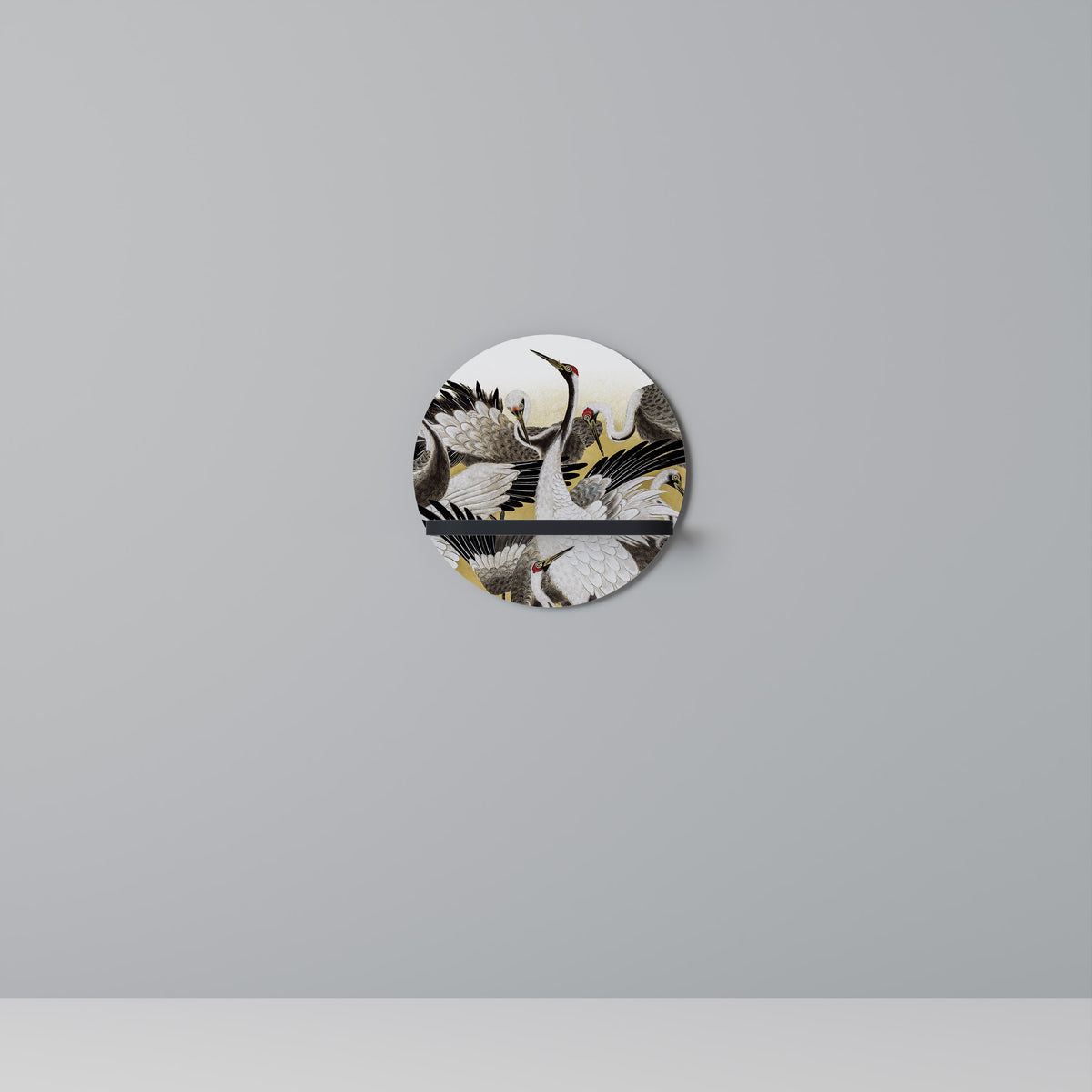 JAPANESE FLOCK OF CRANES Dekoratives Wandregal