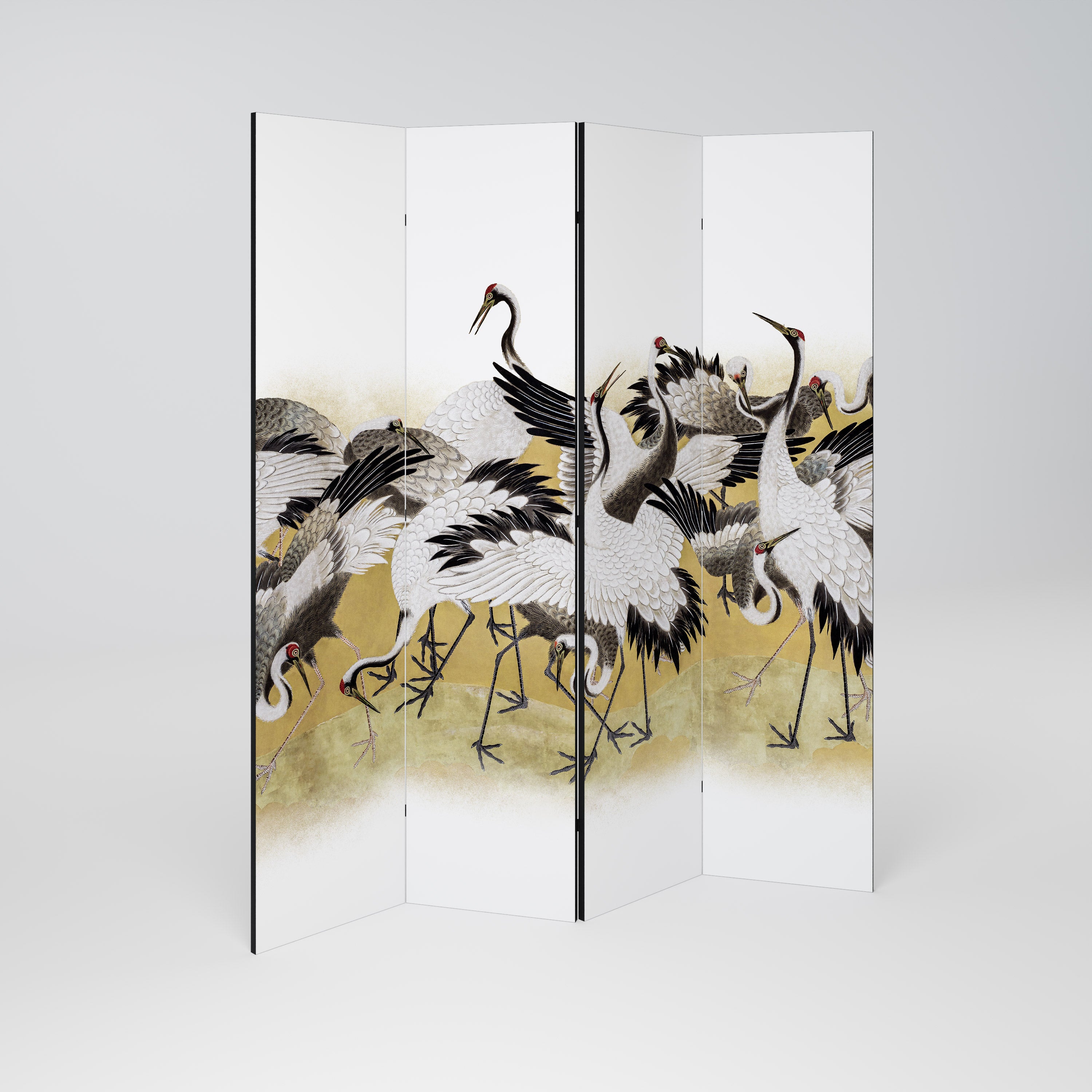 JAPANESE FLOCK OF CRANES Παραβάν με 4 πάνελ