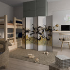 JAPANESE FLOCK OF CRANES 5-Panel Room Divider