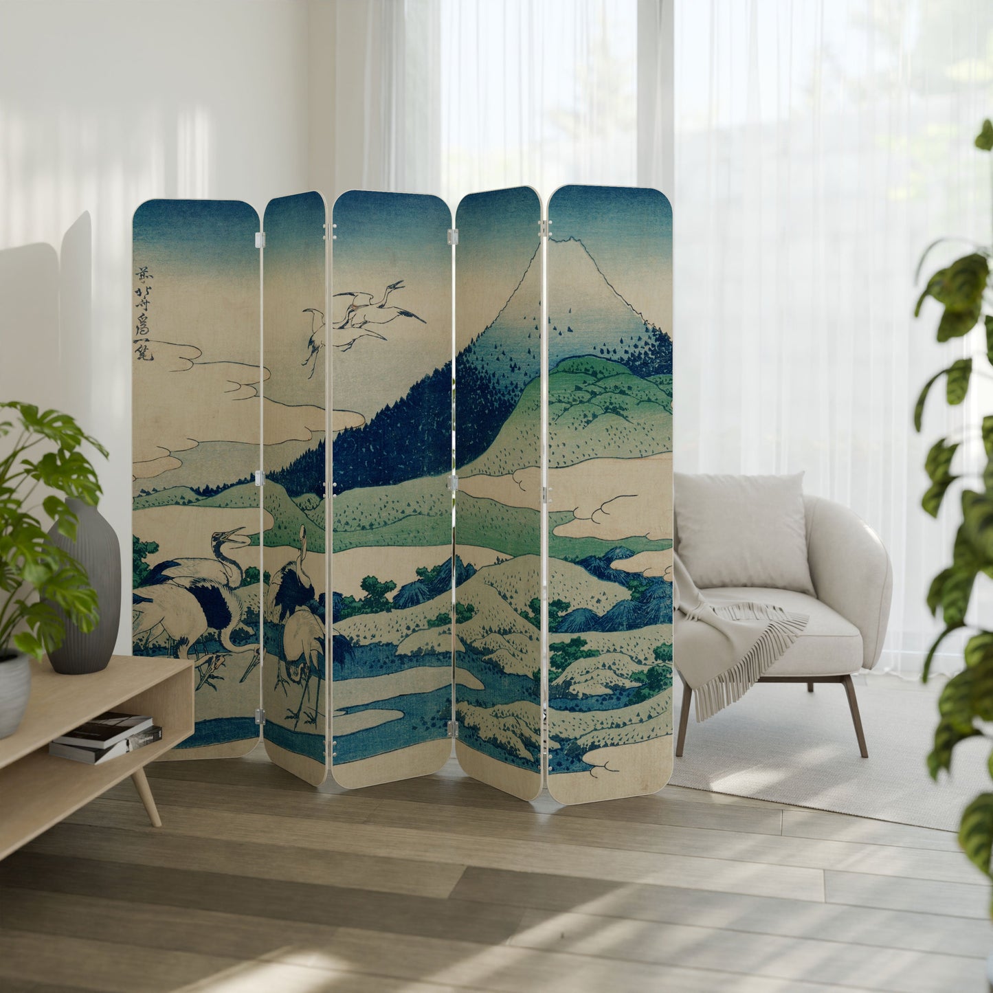 UMEZAWA MANOR 5-Panel Plywood Room Divider