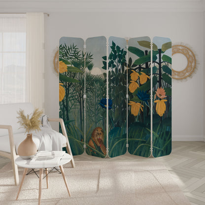 THE REPAST OF THE LION 5-Panel Plywood Room Divider