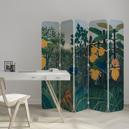 THE REPAST OF THE LION 5-Panel Plywood Room Divider