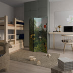 VIRGIN FOREST WITH SUNSET Biombo de 3 paneles