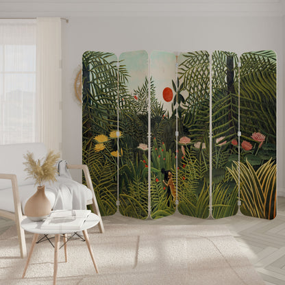 VIRGIN FOREST WITH SUNSET 6-Panel Plywood Room Divider