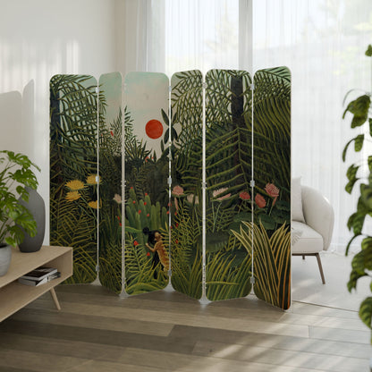 VIRGIN FOREST WITH SUNSET 6-Panel Plywood Room Divider