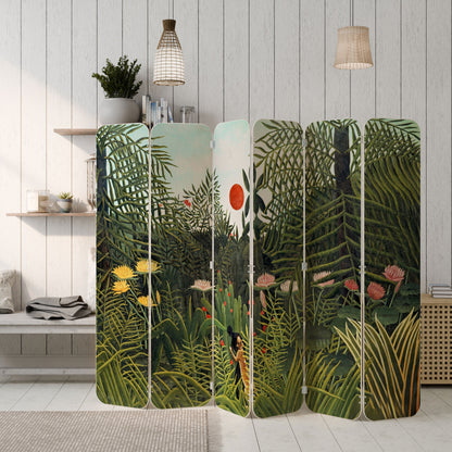 VIRGIN FOREST WITH SUNSET 6-Panel Plywood Room Divider