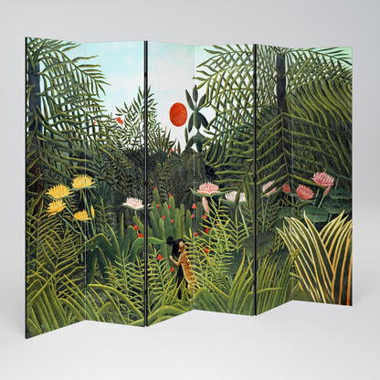VIRGIN FOREST WITH SUNSET 6-Panel Room Divider