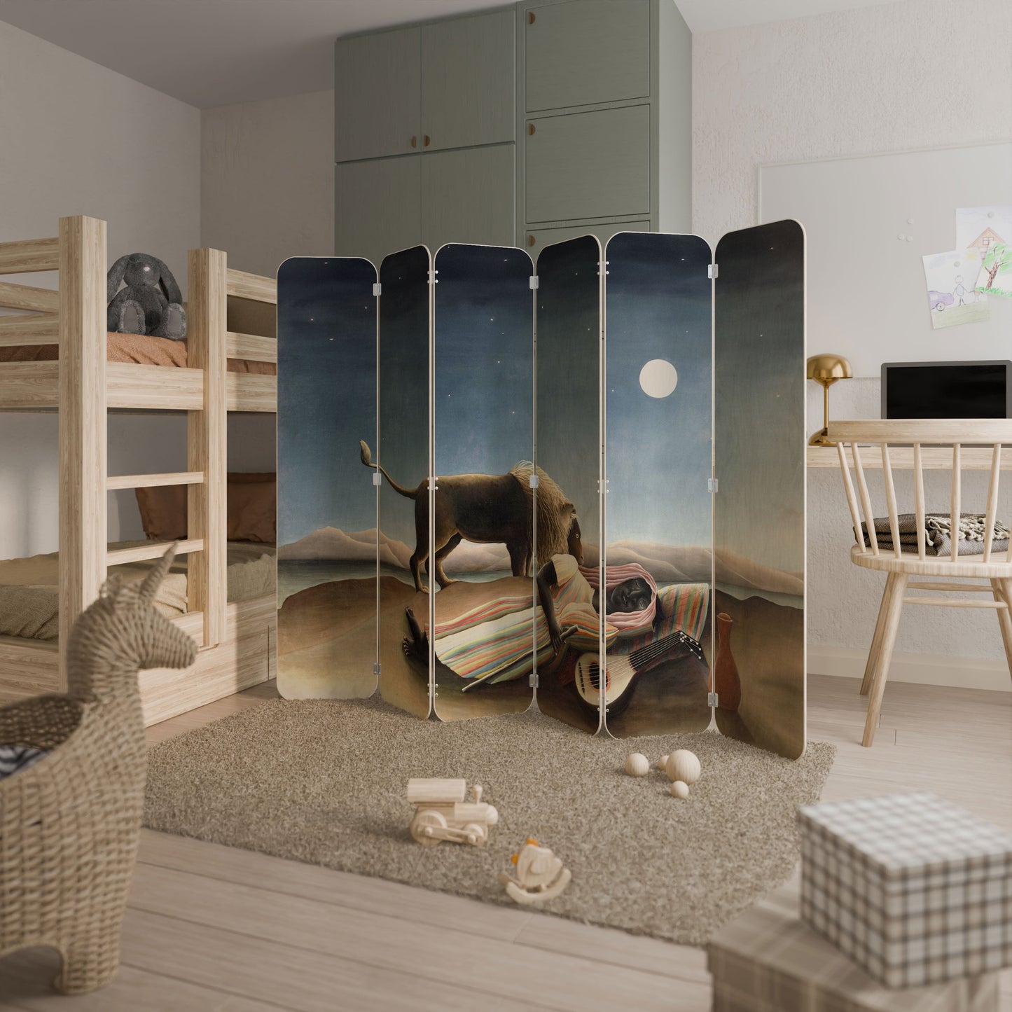 THE SLEEPING GYPSY 6-Panel Plywood Room Divider