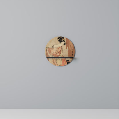 WOMAN, CAT AND EXTRA BROWN Decorative Art Shelf