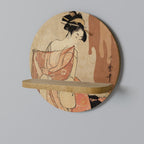 WOMAN, CAT AND EXTRA BROWN Decorative Art Shelf