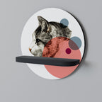 BUBBLE CAT SKETCH Dekoratives Wandregal