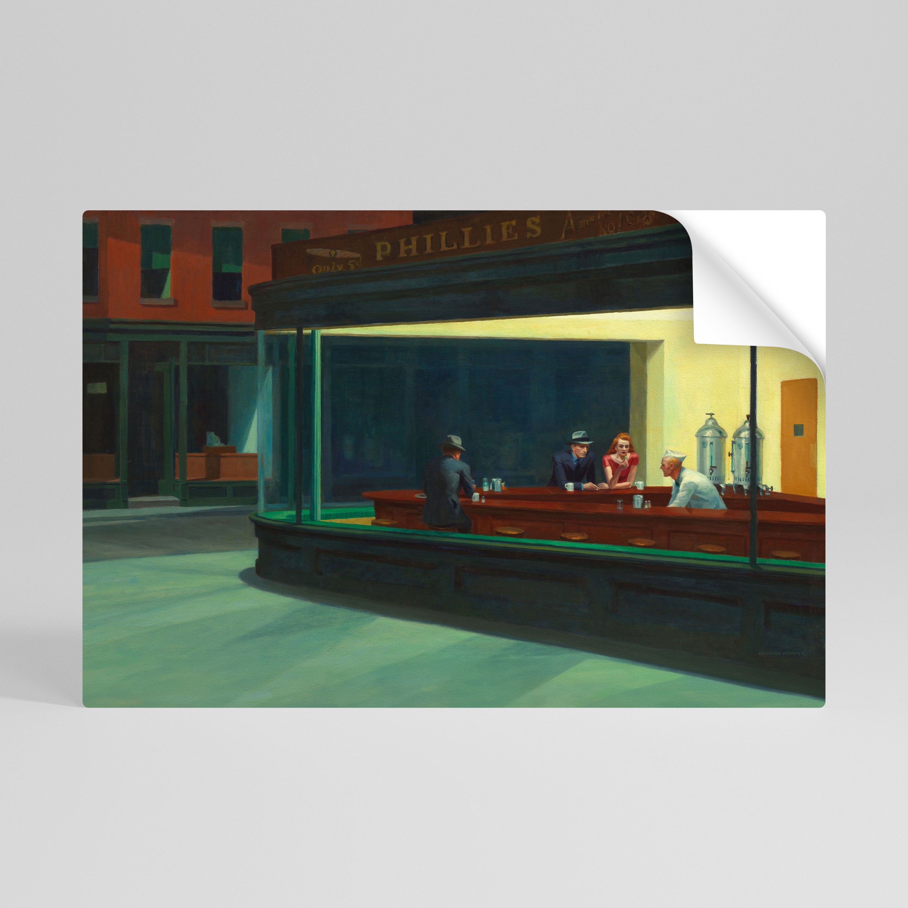 SERENE EVENING CHAT Peel and Stick Horizontal Poster