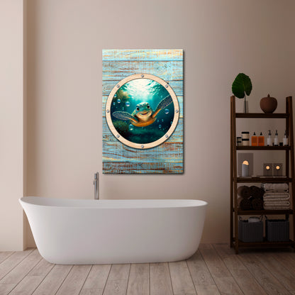 SEASIDE JOY Vertical Canvas Print