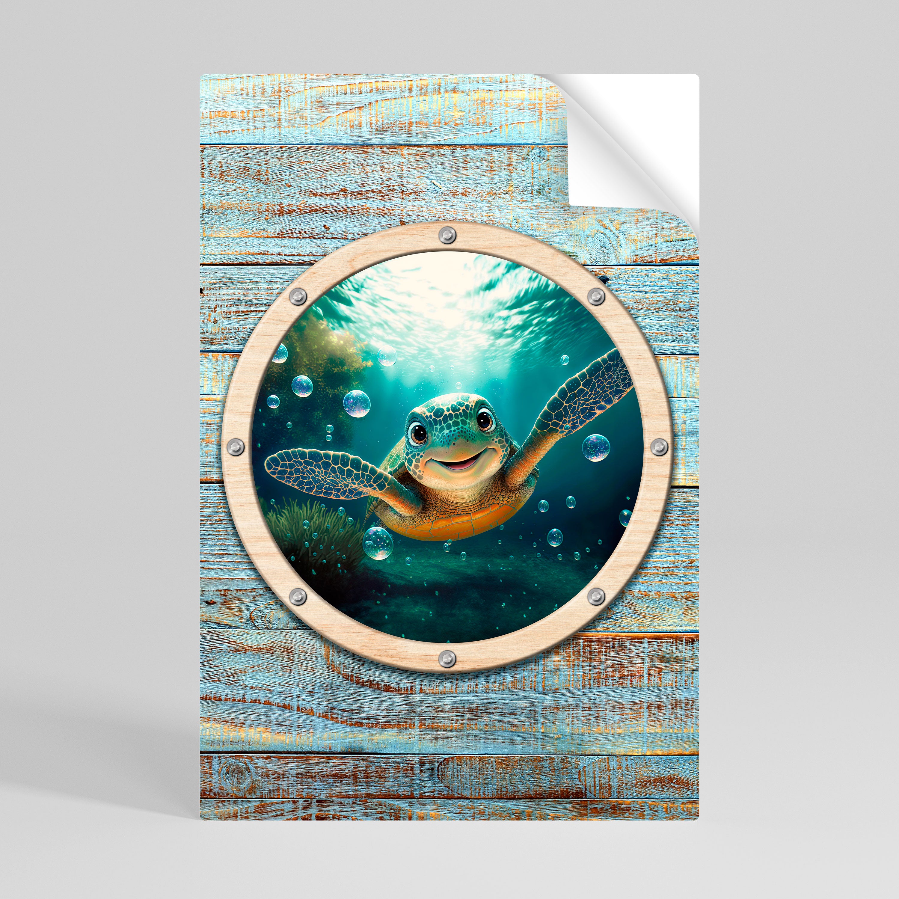 SEASIDE JOY Selbstklebendes Poster - Hochformat