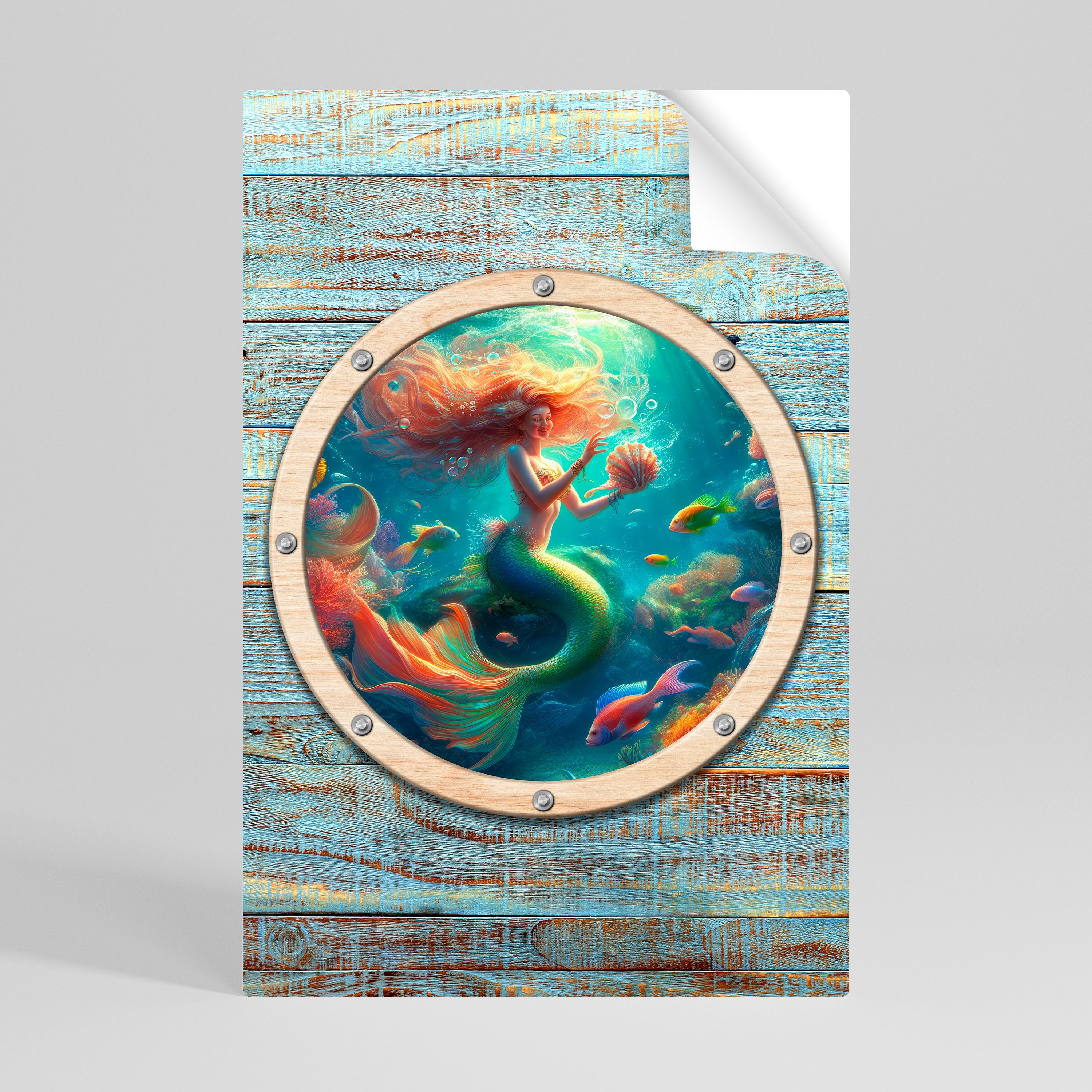 MERMAID DREAMS Selbstklebendes Poster - Hochformat