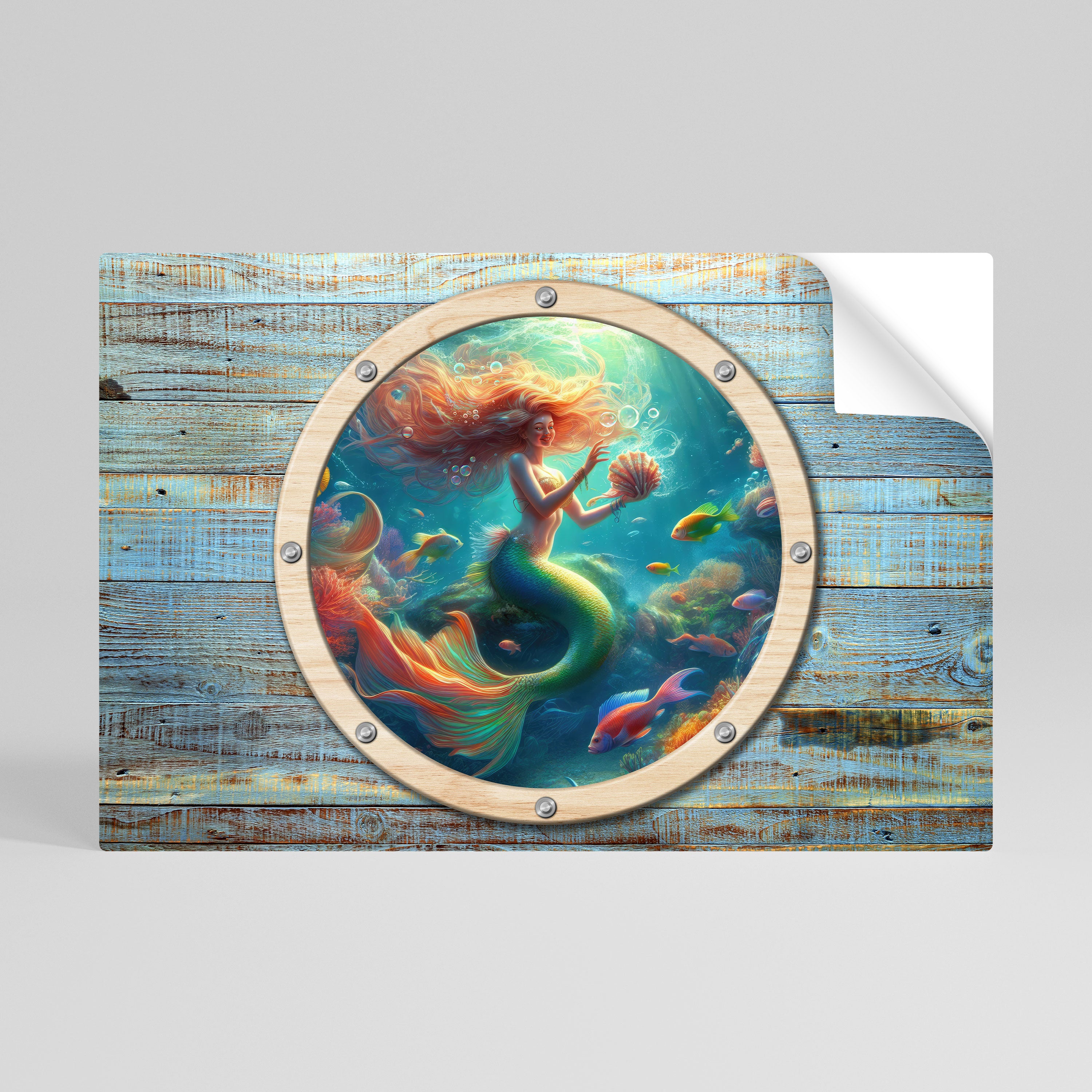 MERMAID DREAMS Peel and Stick Horizontal Poster