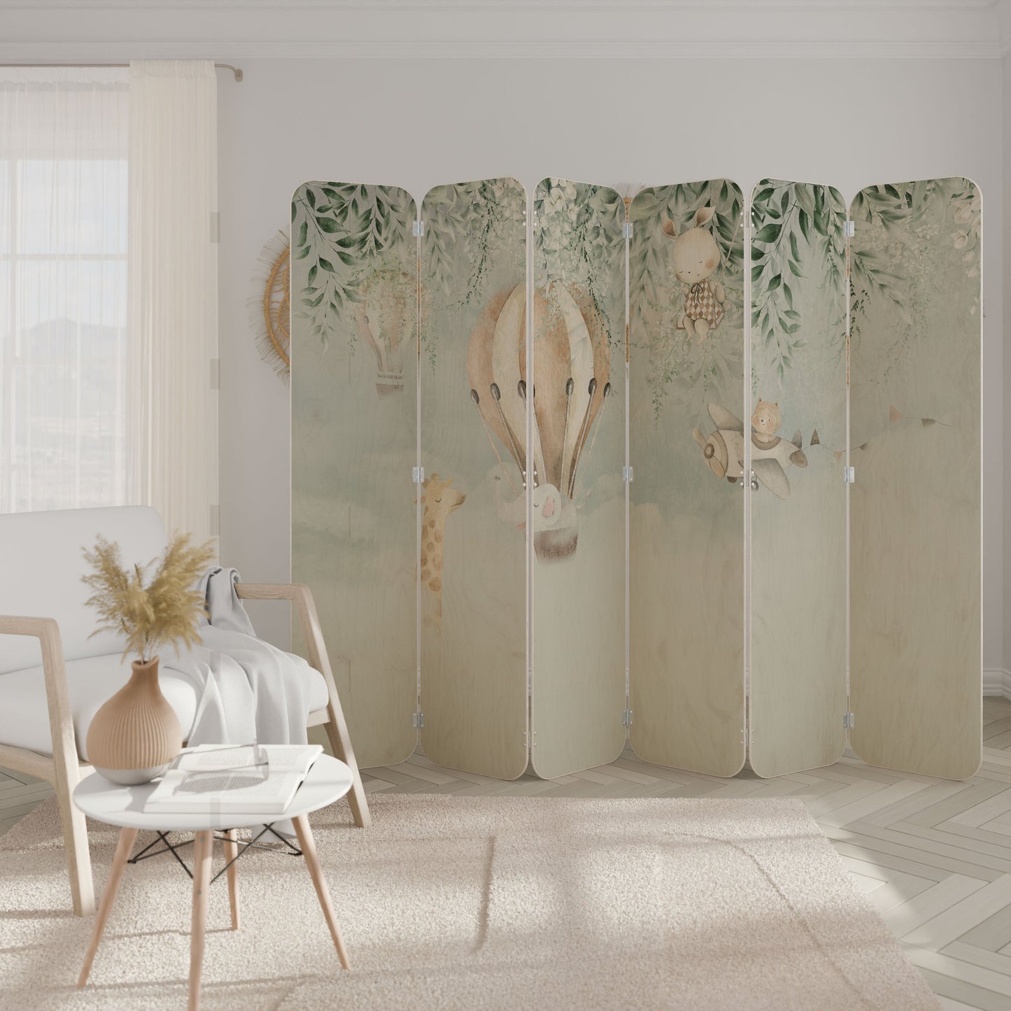 SWEET DREAMS 6-Panel Plywood Room Divider