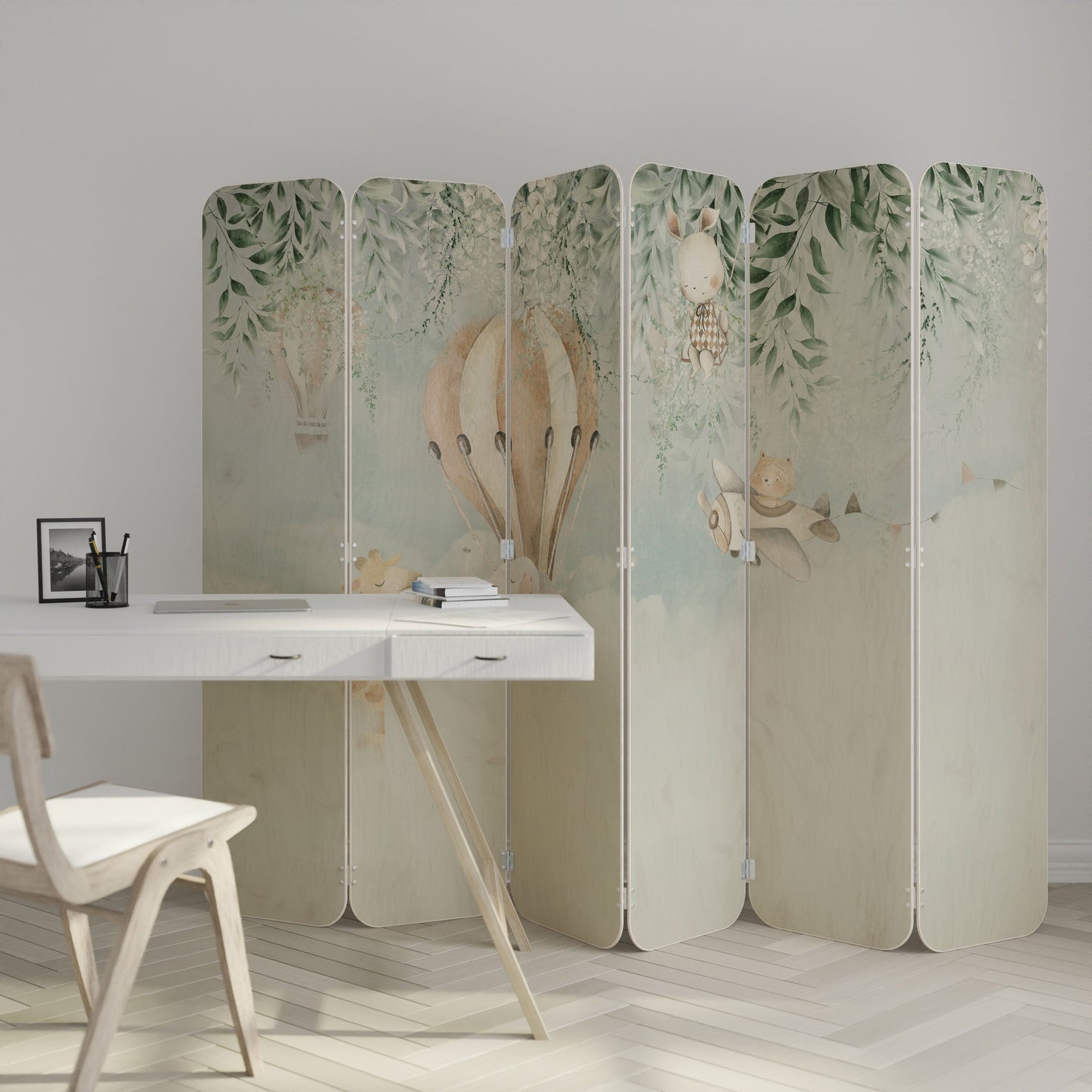 SWEET DREAMS 6-Panel Plywood Room Divider