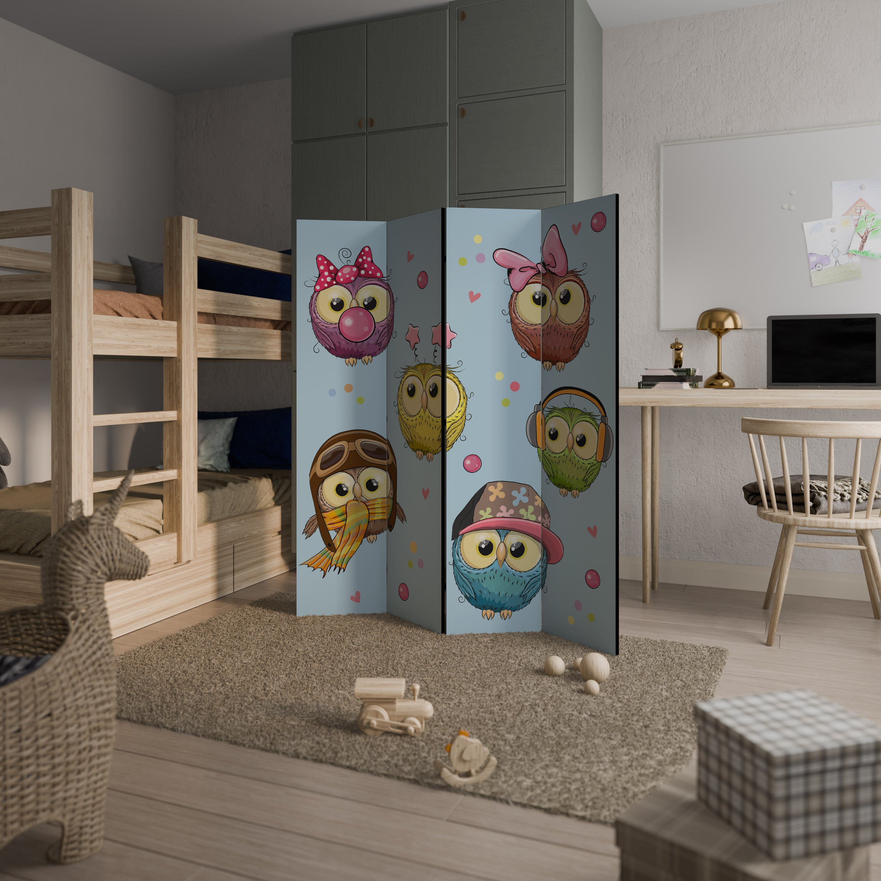 OWLY SQUAD Παραβάν με 4 πάνελ
