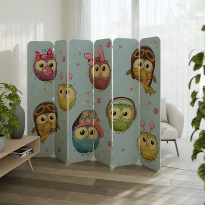 OWLY SQUAD 6-Panel Plywood Room Divider