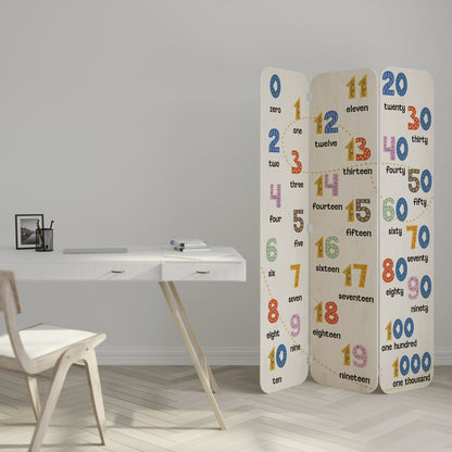 COUNTING LESSON 3-Panel Plywood Room Divider