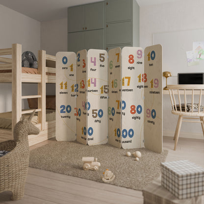 COUNTING LESSON 6-Panel Plywood Room Divider