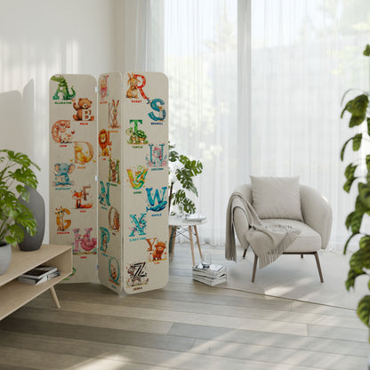 JOYFUL LETTERS 3-Panel Plywood Room Divider