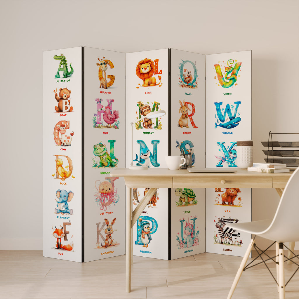 JOYFUL LETTERS 5-teiliger Paravent