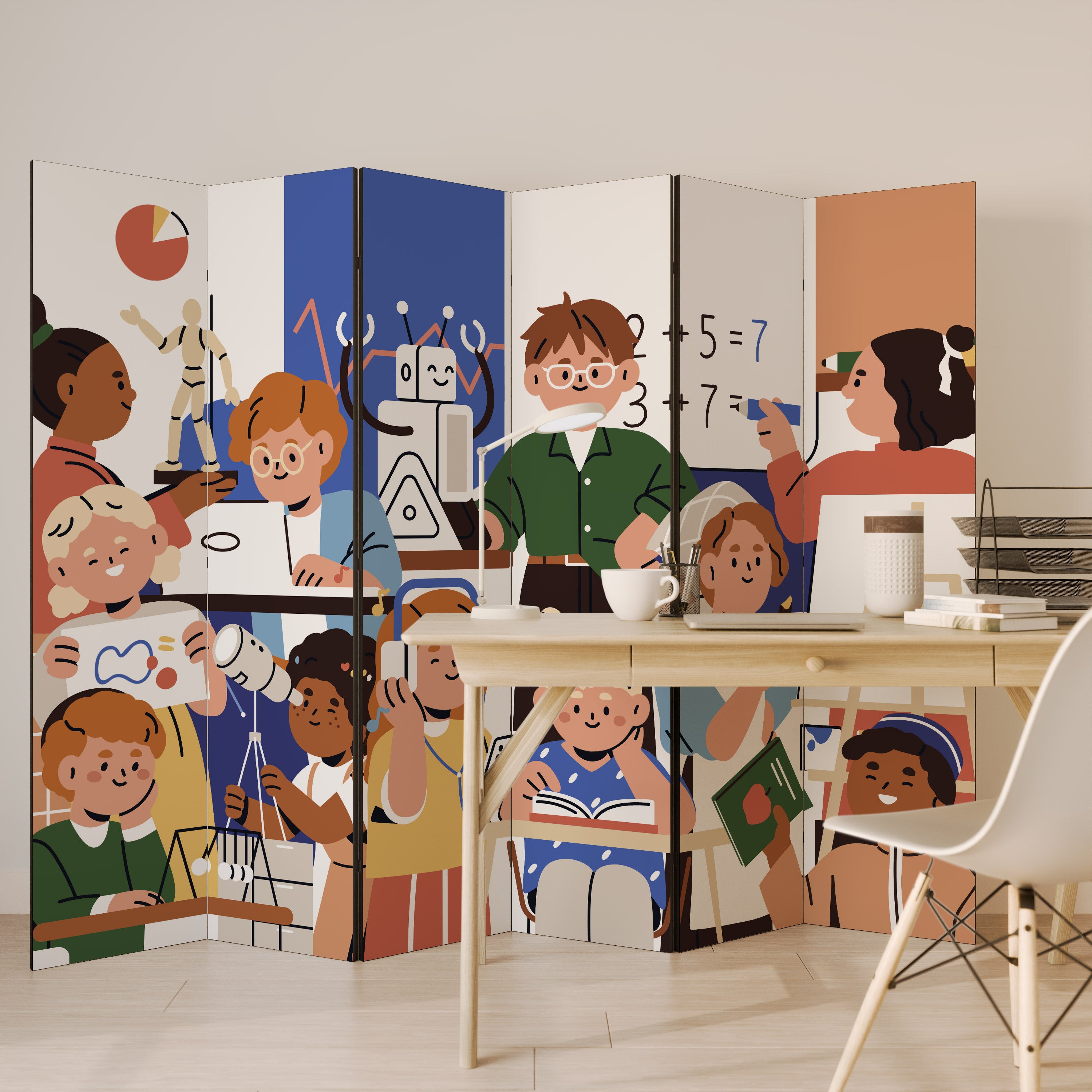 SCHOOL VIBE Rumsavdelare 6 paneler