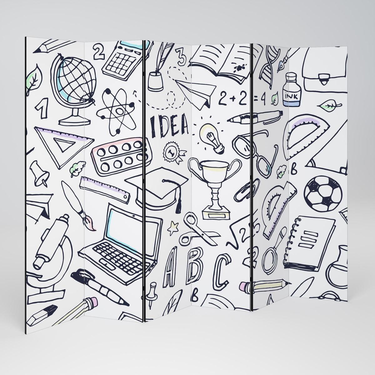 SCHOOL STUFF 6-teiliger Paravent