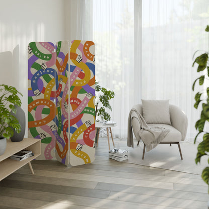 HELLO THERE 3-Panel Plywood Room Divider