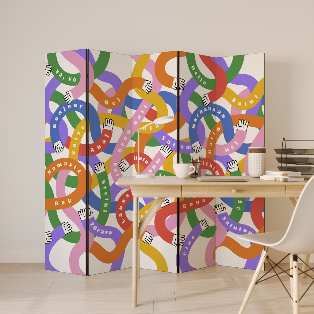 HELLO THERE Παραβάν με 5 πάνελ