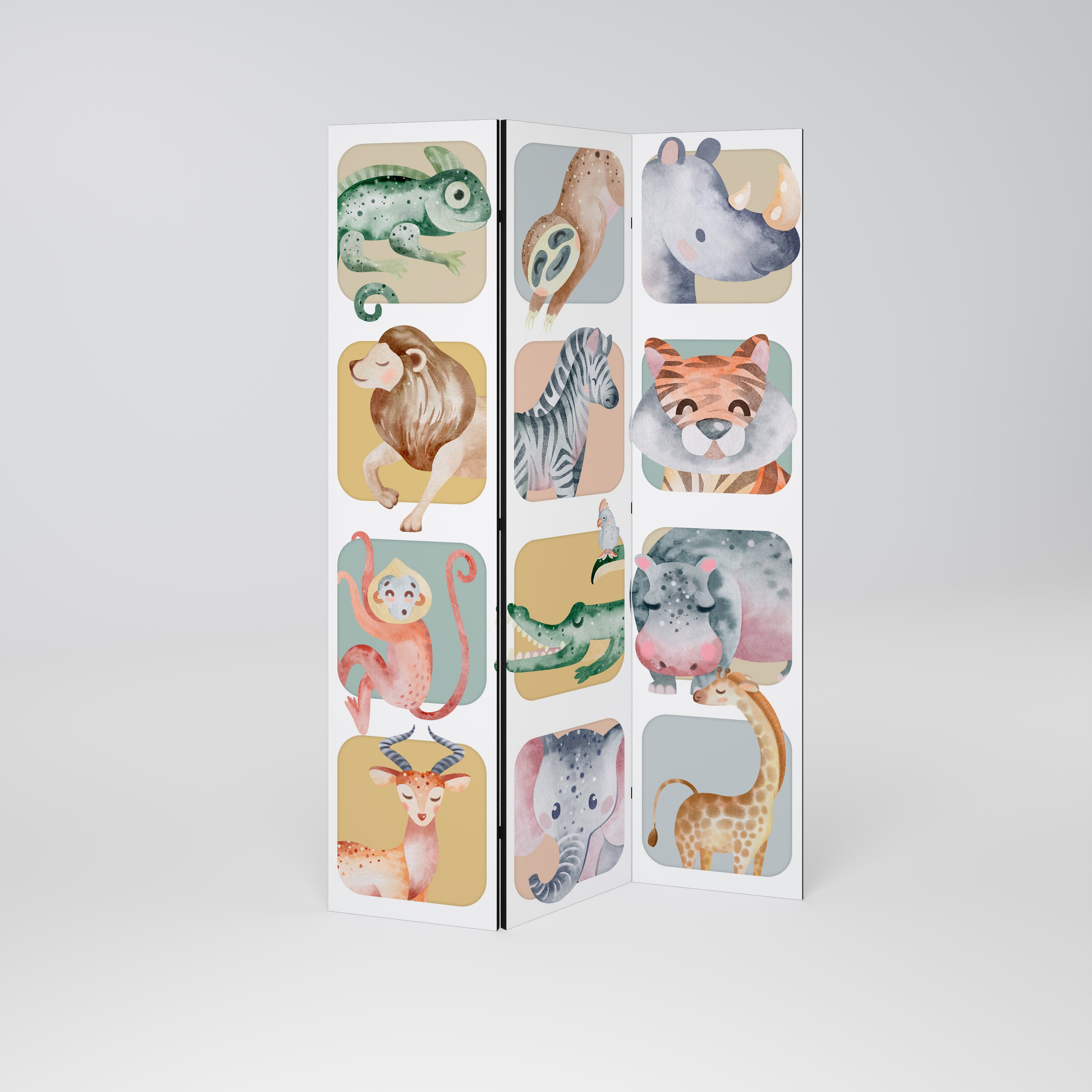 TROPICAL SQUAD Biombo de 3 Painéis