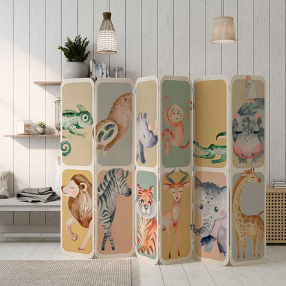 TROPICAL SQUAD 6-Panel Plywood Room Divider