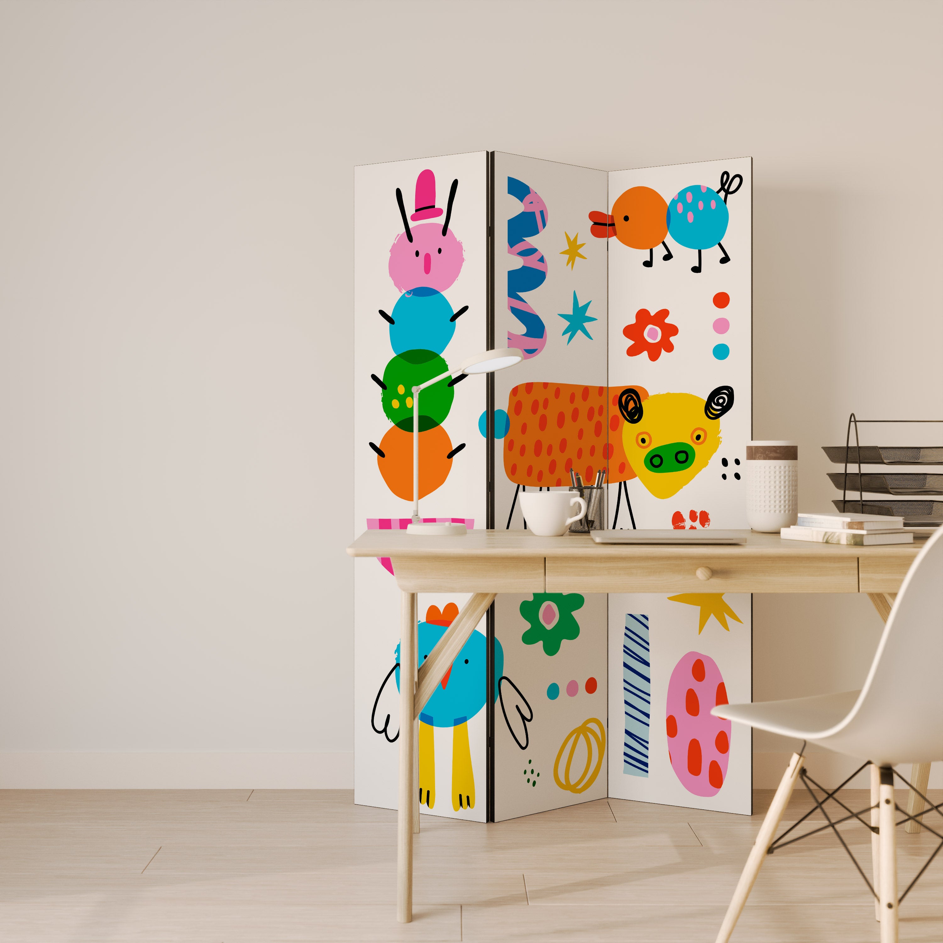 POWER OF IMAGINATION Biombo de 3 Painéis