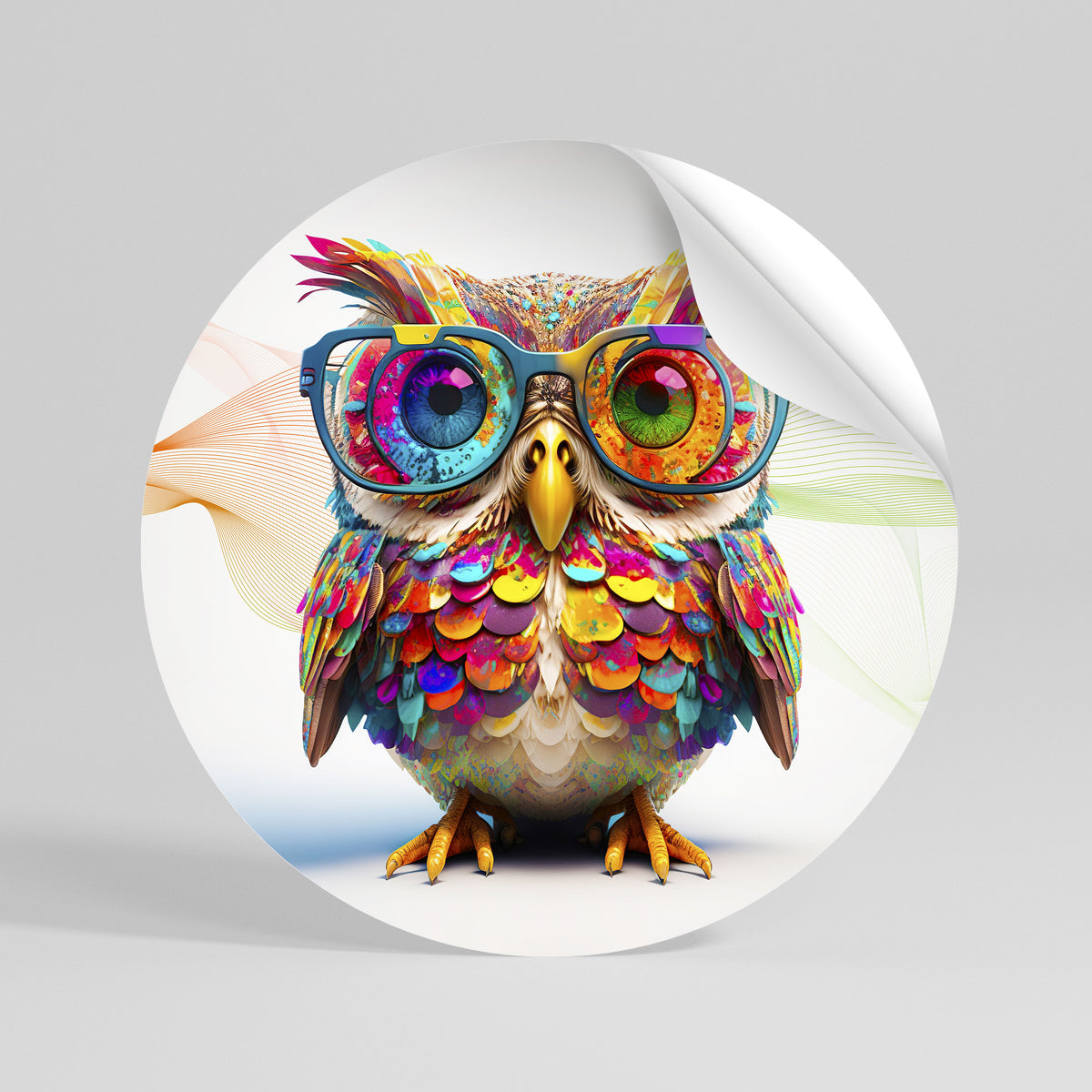 HOOT HOOT Rund väggdekal