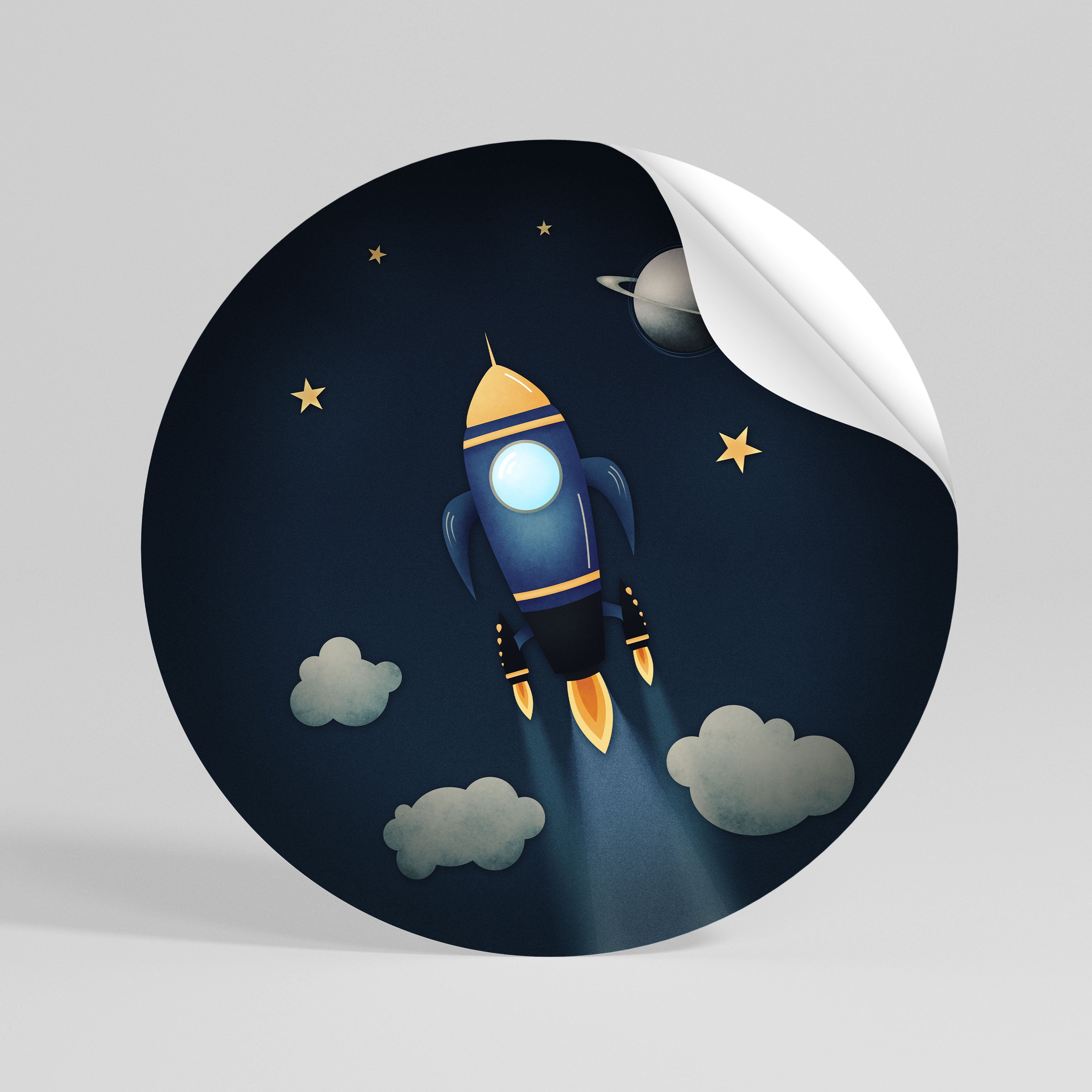 STELLAR SWING Rund väggdekal