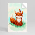 FOX FRIENDS Selbstklebendes Poster - Hochformat